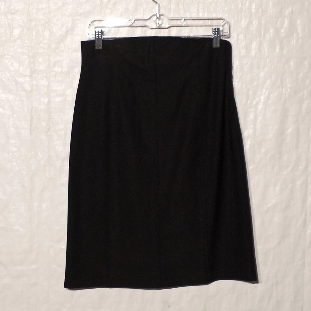 MALISY Black Wool Blend High-Waisted Pencil Skirt, Made in Italy - Picture 2 of 6